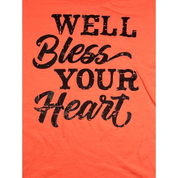🔥Well Bless Your Heart Orange Graphic Tee - Picture 3 of 4